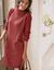 Trui-jurk in kabeltricot (tomette)