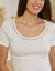 T-shirt met macram&eacute; en korte mouwen - set van 2 (wit)