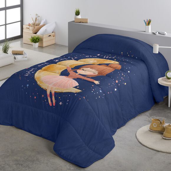 Couette microfibre enfant ballerine 200 g/m² (bleu marine)