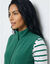 Veste zipp&eacute;e maille polaire, sans manches (vert fonc&eacute;)