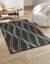 Tapis d&eacute;coratif motif vagues (gris)