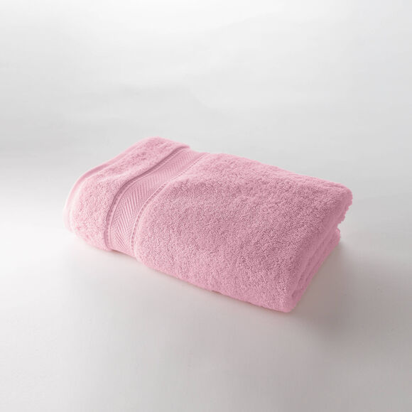 Collection serviettes de bain unies - confort luxe 540g/m&sup2; (rose poudr&eacute;)