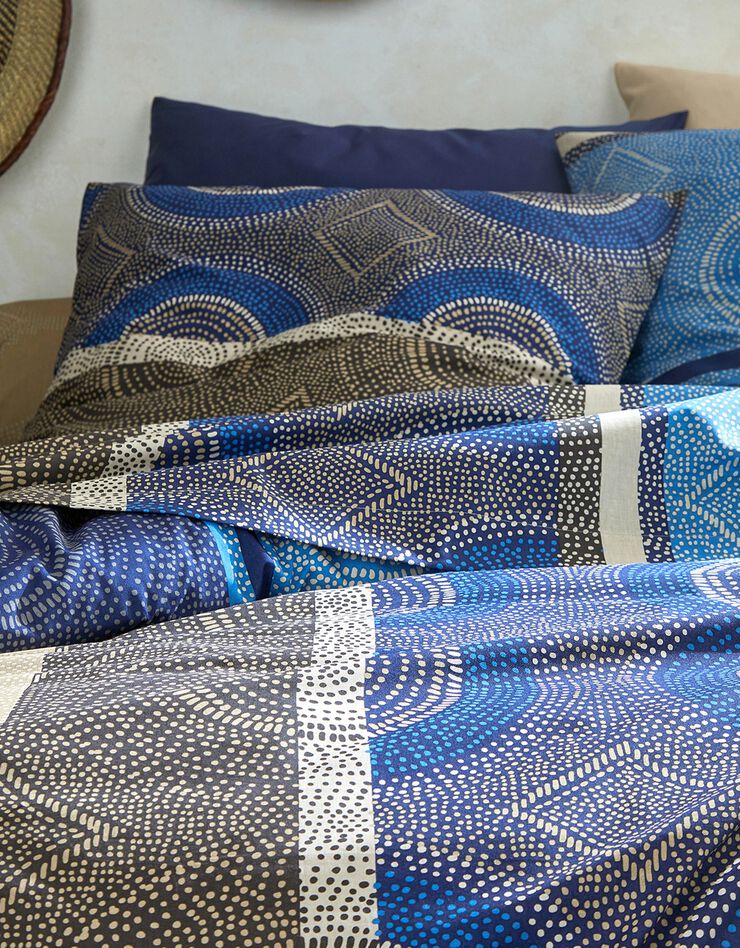 Linge de lit Youssou coton (bleu)
