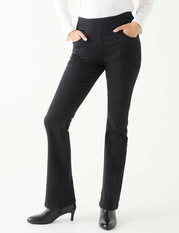 Jean bootcut ultra confort, petite stature (black)