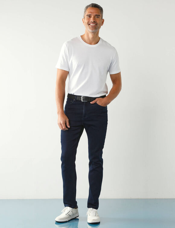 Jean droit 5 poches denim ultra stretch - L28 (dark blue)