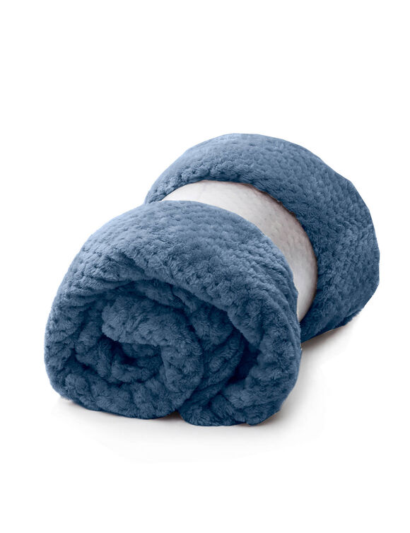 Couverture en velours effet tiss&eacute; (denim)