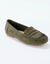 Soepele mocassins in microvezeltextiel (kaki)