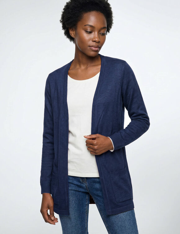 Vest met kasjmiertouch (marine)