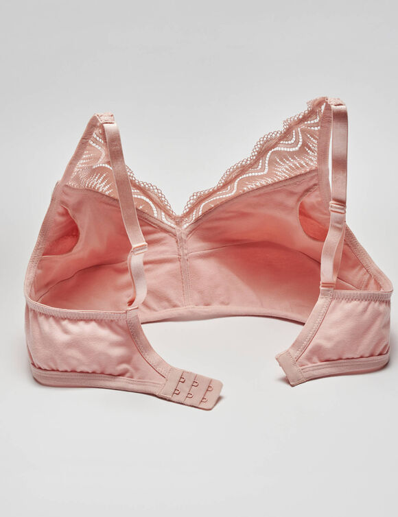Soutien-gorge post-opératoire coton stretch forme foulard - sans armatures. (poudre)