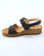 Leren sandalen met scratchsluiting, comfortbreedte (marine)