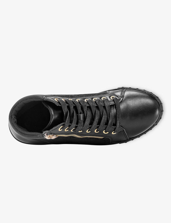 Baskets effet python - noir (noir)
