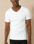 T-shirt sous-v&ecirc;tement homme col V manches courtes chaleur douce - lot de 2 (blanc)