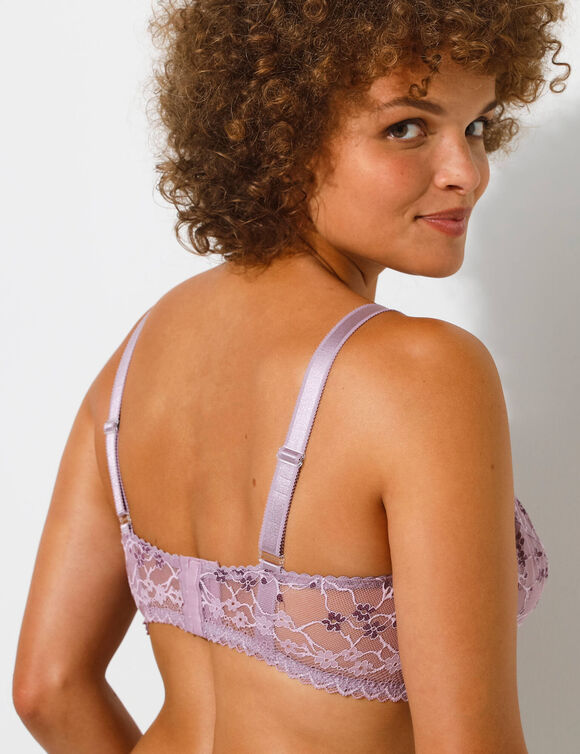 Soutien-gorge tout dentelle grand maintien - avec armatures (violet)