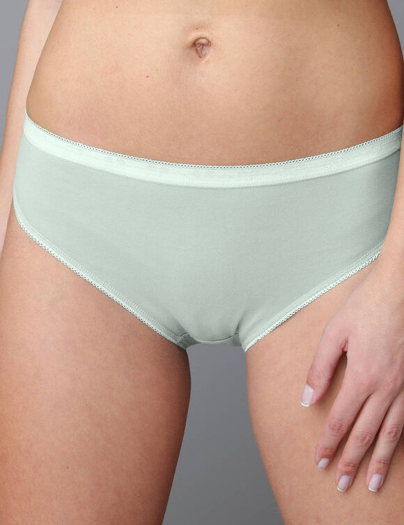 Basic midislip - set van 3 (amandel + roze + groen)