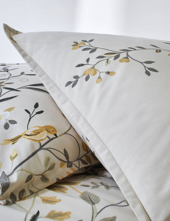 Linge de lit M&eacute;lodie imprim&eacute; - coton 57 fils/cm&sup2; (beige)