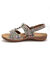 Bedrukte leren sandalen - extra breed (veelkleurig)