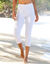 Legging 3/4 en coton issu de l'agriculture biologique (blanc)