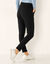 Joggpant in molton met elastische taille (zwart)