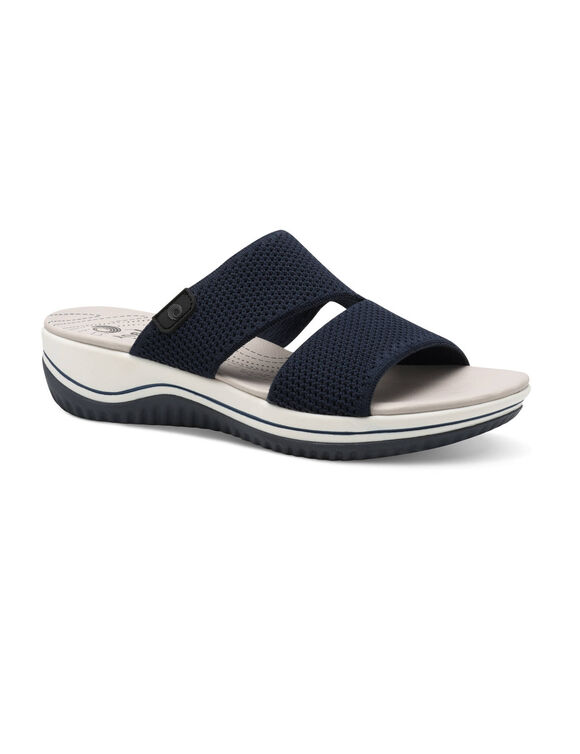 Muiltjes met sleehak, comfortzool (marine)