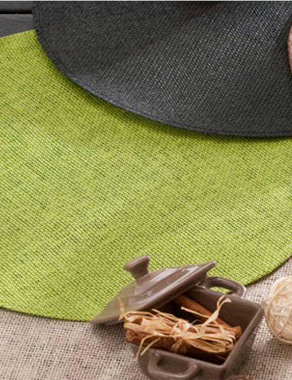 Ronde bamboe placemats - Set van 4 (anijs)