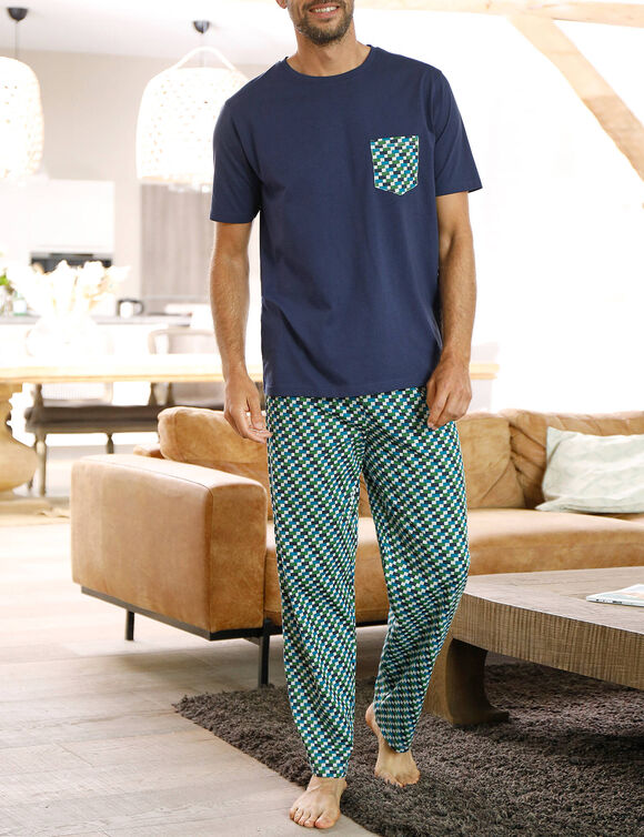 T-shirt pyjama manches courtes marine (marine)