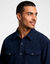 Chemise boutonn&eacute;e en velours c&ocirc;tel&eacute; (marine)