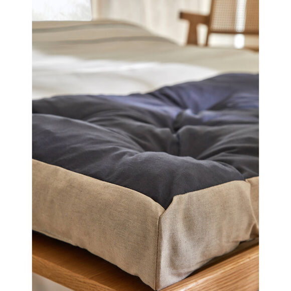 Lang vloerkussen, 'Timeless' collectie (CARBONGRIJS)