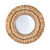 Rond muurspiegel met raffiaeffect (naturel)