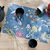Rechthoekige placemat met bloemenprint - set van 4 (blauw / veelkleurig)