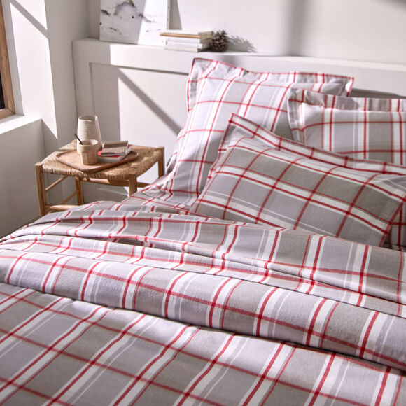 Linge de lit Scott flanelle tissé teint (beige)