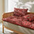 Long coussin de sol imprimé feuillage (terracotta)