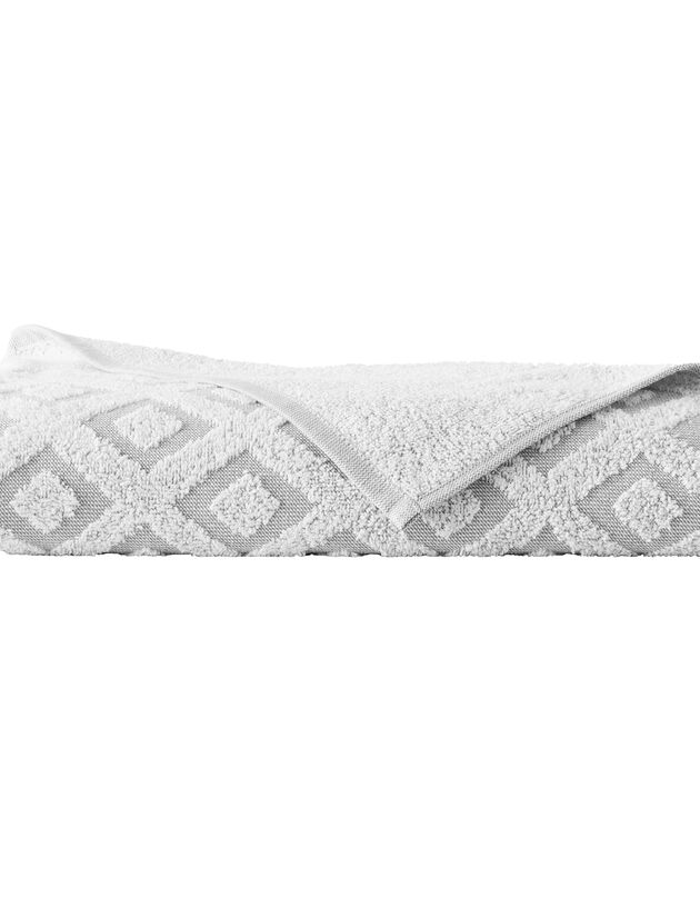 Handdoek in jacquardbadstof (grijs / wit)