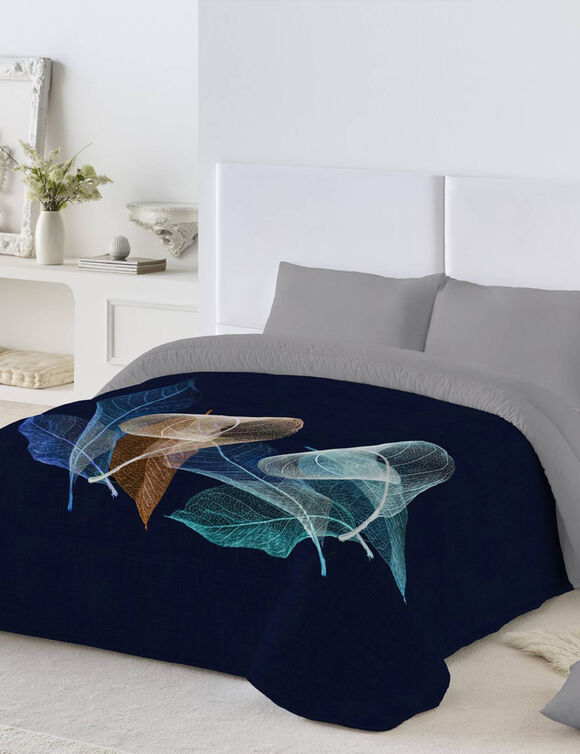 Couette microfibre imprim&eacute;e harmonie 200 g/m&sup2; (bleu)