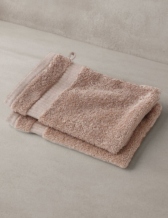 Collection serviettes de bain unies - gamme premium 640g/m&sup2; (noisette)