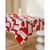 Tafellaken in toile cir&eacute;e met duo patchwork print (grijs / rood)