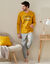 Pyjama met lange mouwen en letterprint (honing / grijs)