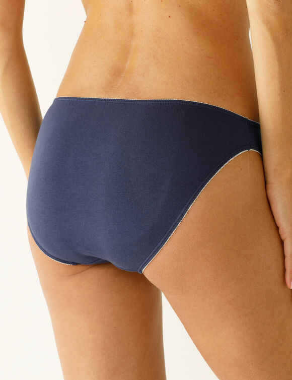 Slip in stretchkatoen met bloemenprint - set van 4 (blauw / groen)