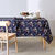 Katoenen servet met plantenprint - set van 3 (marine)