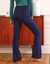 Legging in warm molton, trompetmodel (marine)