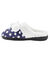 Pantoffels in fleece met bolletjesprint (marine)
