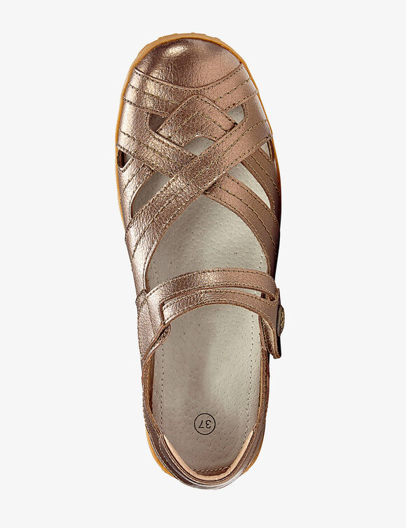 Ultra-soepele comfortabele leren babyschoenen (bronskleur)