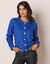Vest met 'sieraden'-knopen (blauw)