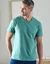 T-shirt met ronde hals en korte mouwen (aqua)