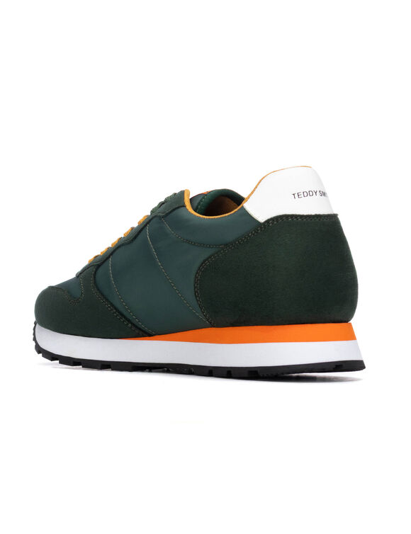 Heren sneakers met decoratieve veters (groen)