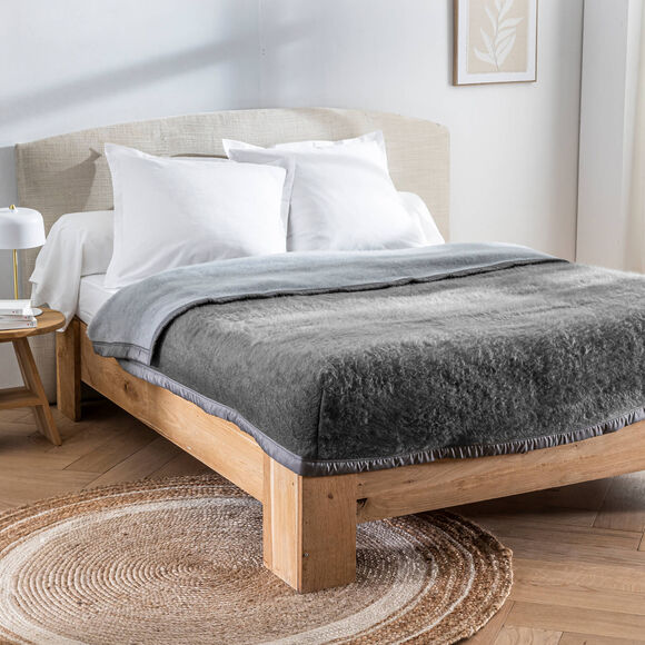 Couverture bicolore Courtelle® mi-housse 420 g/m² (gris foncé)