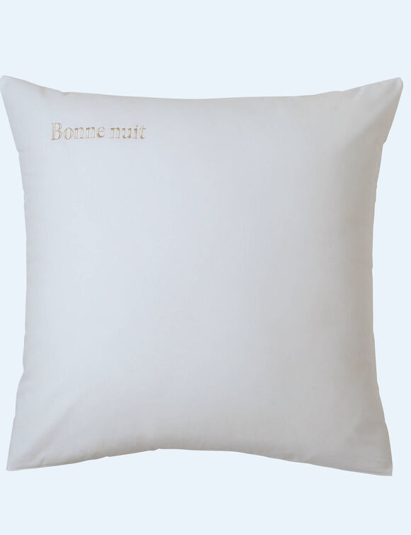 Katoenen kussensloop, personaliseerbaar (wit)