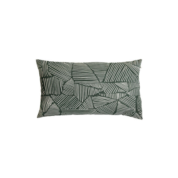 Housse de coussin imprimé graphique - lot de 2 (vert)
