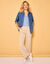 Oversize jeanshemd (stone)