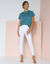 Legging met hoge taille, platte buik (wit)