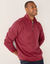 Sweater in molton met truckerskraag (DONKERROZE)